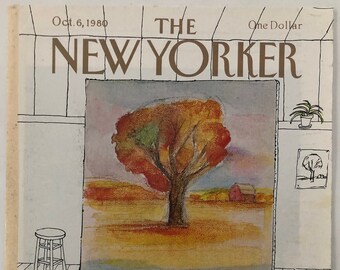 New Yorker Original Vintage Cover October 6, 1980 by Eugene Mihaesco