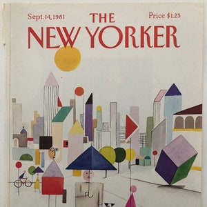 New Yorker Original Vintage Cover September 14, 1981 by Paul Degen