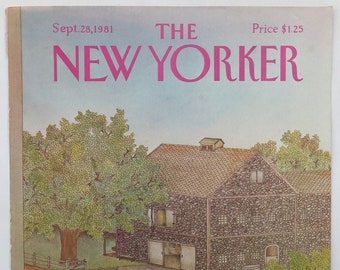 New Yorker Original Vintage Cover September 28, 1981 by Jenni Oliver