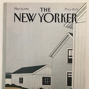 New Yorker Original Vintage Cover March 16, 1981 by Gretchen Dow Simpson
