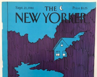 New Yorker Original Vintage Cover September 21, 1981 by Arthur Getz