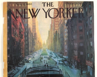 New Yorker Original Vintage Cover November 12, 1960 by Arthur Getz