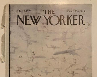 New Yorker Original Vintage Cover October 4, 1976 by Ronald Searle