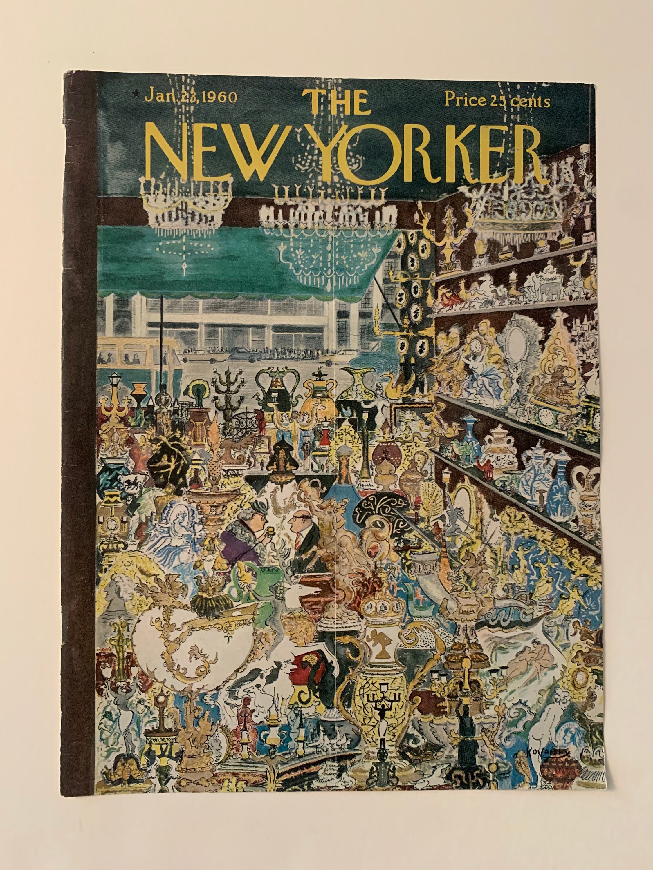 New Yorker Original Cover Jan 23 1960 Etsy