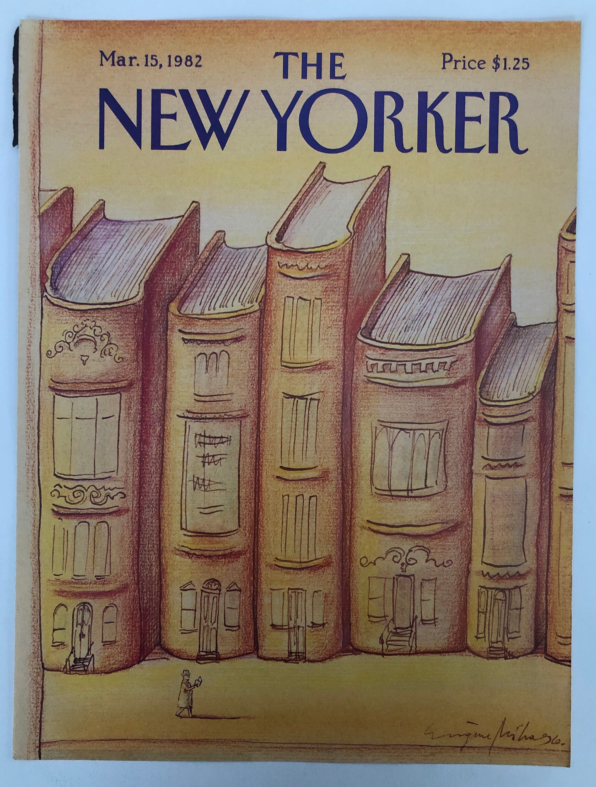 New Yorker Original Vintage Cover March 15, 1982 by Eugene