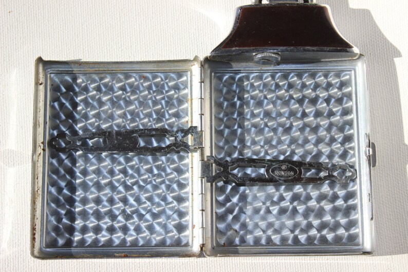 Vintage Ronson Mastercase Lighter and Cigarette Holder Man Etsy