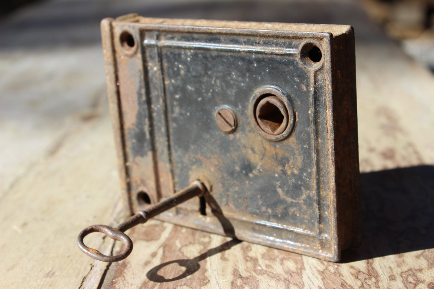 Antique Door Hardware Lock with Key Lock and Key Vintage Door Etsy