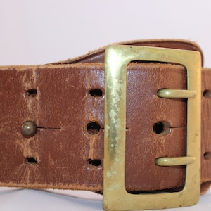 Vintage Mounted Police Belt Brown Leather Antique Equestrian NYPD Antique Cop Belt Police Officer Belt