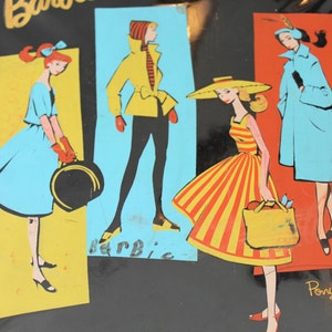 Vintage Barbie Doll Case Mattel 1961 Black Ponytail Patent Leather Antique Barbie Collectibles Vintage Barbie Case