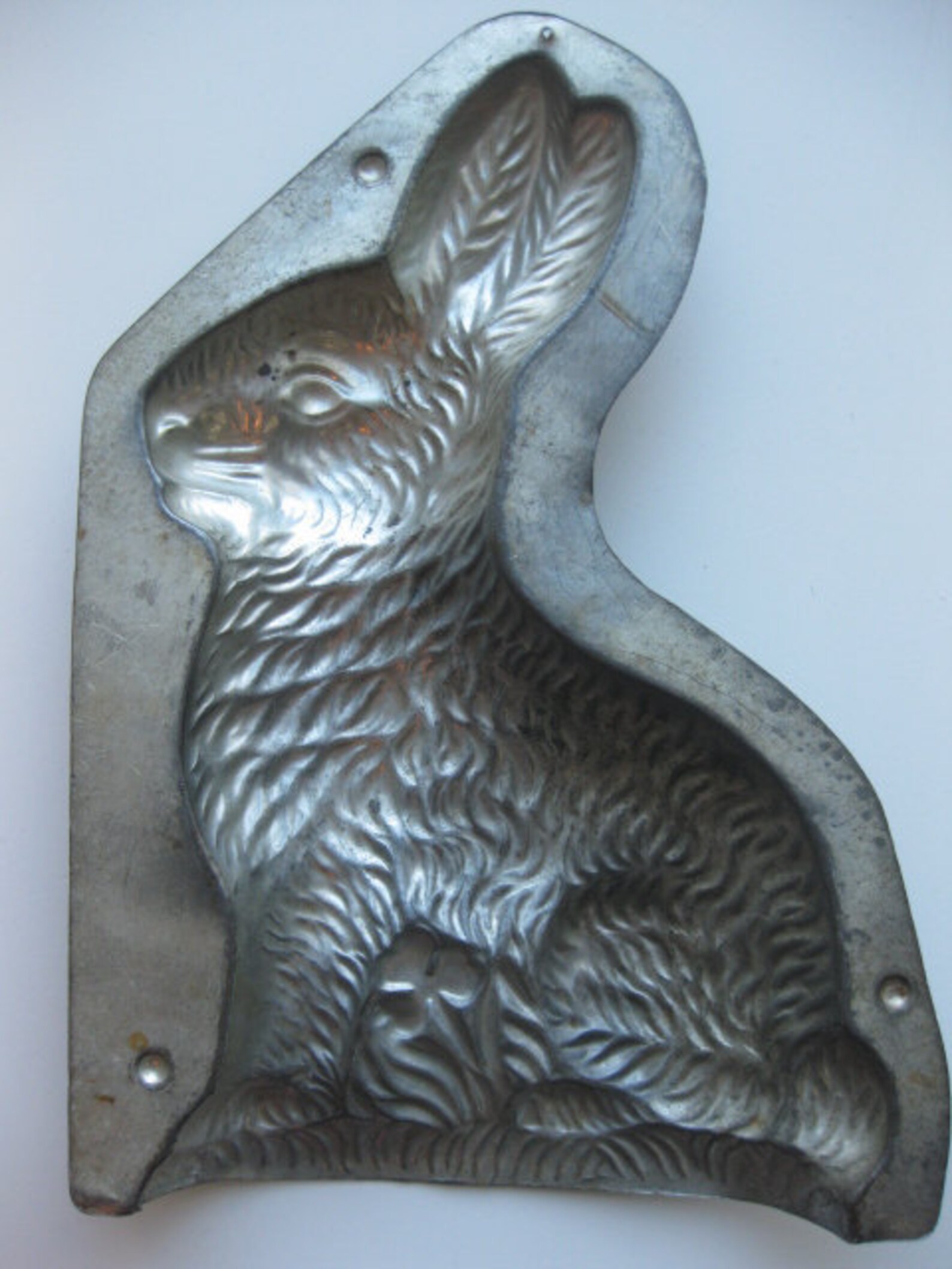 Vintage Chocolate Mold Easter Bunny with Clover Large SALE was | Etsy