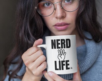 Nerd Life Ceramic Mug: Funny Gamer Coffee Cup