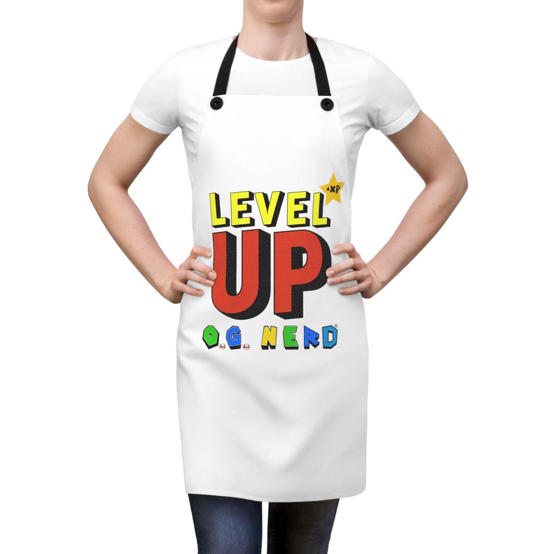 Level up OG Nerd Apron: Gamer Kitchen Gift - Etsy