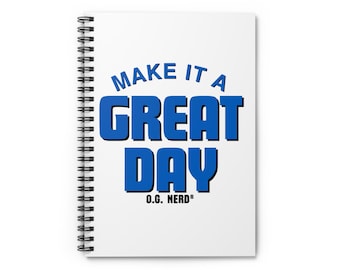 Inspirational Spiral Notebook - Great Day Thoughts, Writing Journal, Gift for Students, Motivational Planner, Office Supplies