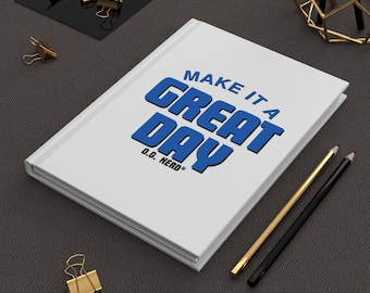 Matte Hardcover Journal with Motivational Design | Perfect Gift for Writers, Students, Nerds, Back to School, Unique Journal Idea