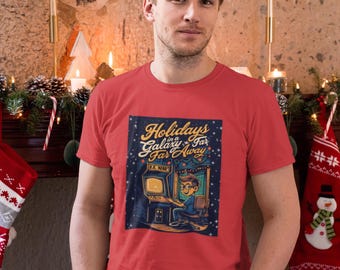 Galaxy-Themed Holiday Graphic Tee