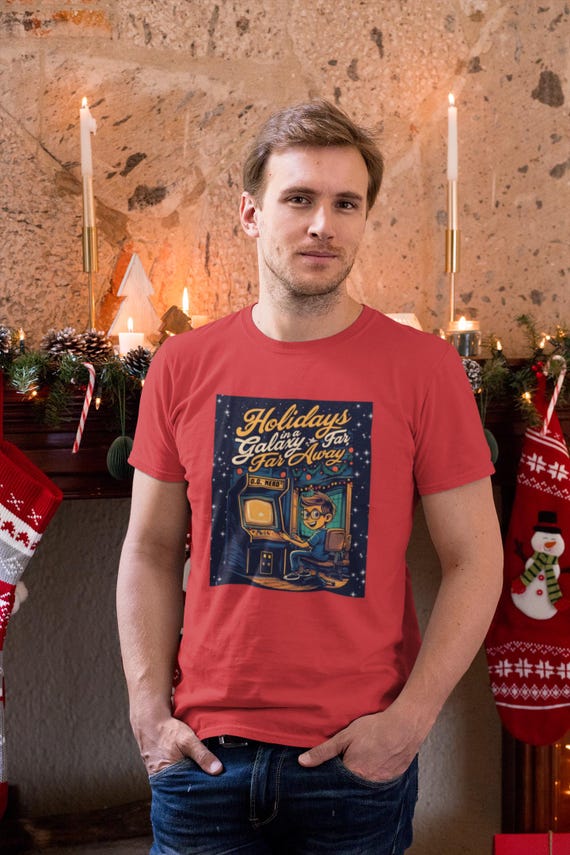 Galaxy-Themed Holiday Graphic Tee