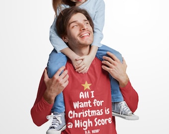 Gaming Christmas Long Sleeve Tee, High Score Holiday Shirt