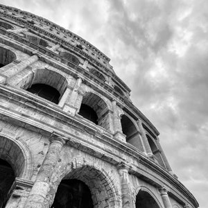 Ancient Ruins, Digital Download, Black and White Photo, House Decor, Printable Photo