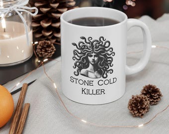 Taza de café de cerámica Medusa, regalo feminista de la mitología griega