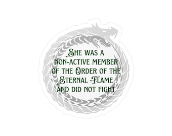 Dragon Ouroboros Vinyl Sticker: Alchemised Quote, Dramione Fan Art