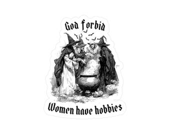 Witches Feminist Quote Vinyl Decal: Rebellious Laptop Sticker
