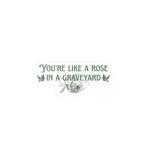 Manacled Dramione Vinyl Sticker: Rose & Origami Cranes, Laptop Decal
