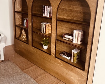 1:12 scale DIGITAL File  Dolls House miniature 3 arch bookcase furniture SVG PNG Laser Cutting File