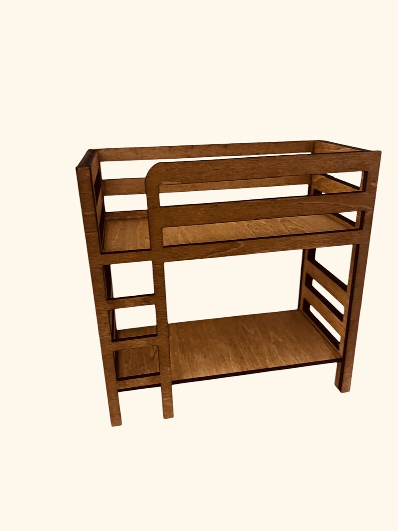 PERSELOSO Miniature Wooden Bunk Bed Model For Doll Houses