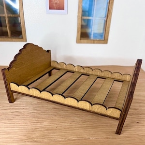 1:12 skala DIGITALE DATEI Puppenhaus Bett SVG png Schneidedatei für Puppenhaus-Miniatur-Möbel
