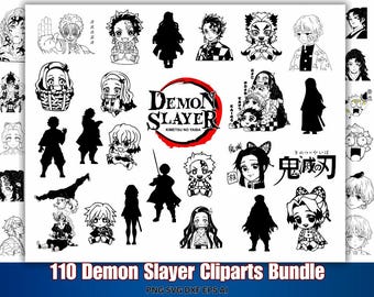 Demon Slayer Digital Clipart Bundle | Anime PNG Stickers | Cosplay Art Printables (Digital Download)