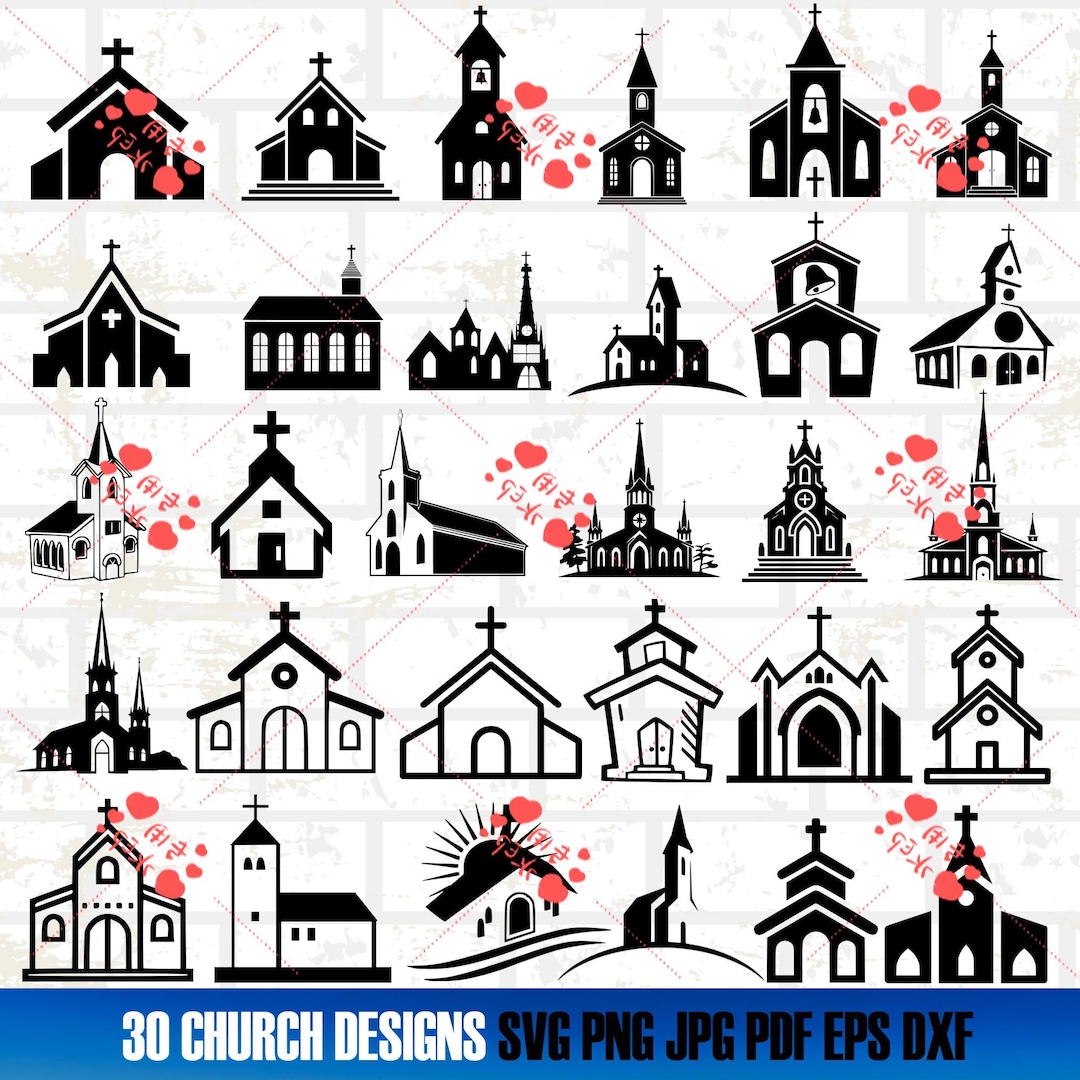 Church SVG Designs | Christian Clipart Bundle (digital Download) - Etsy