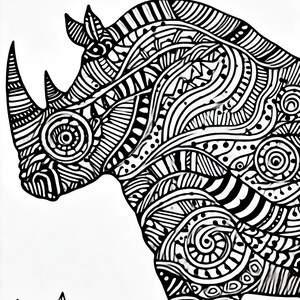 Abstract Animal: Adult Anti-Stress Coloring Pages (15 images)