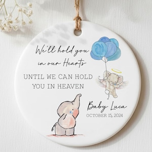 Personalized Baby Memorial Ornament, Infant Loss Ornament, Pregnancy Loss Ornament, Angel Baby Keepsake, Baby Memorial Gift