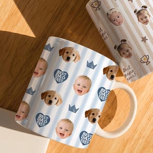 Funny Baby Face Mug Personalized Photo Mug, Custom Face Coffee Cup for Mom Dad, Unique Family Gift, Cute Baby Picture Mug