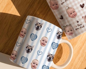 Funny Baby Face Mug Personalized Photo Mug, Custom Face Coffee Cup for Mom Dad, Unique Family Gift, Cute Baby Picture Mug