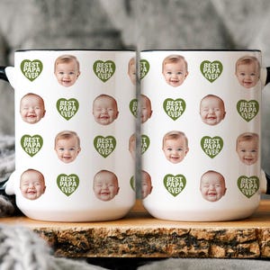 Custom Photo Mug, Custom Baby Face Mug, 1st Fathers Day Mug, Personalized Face Mug, Custom Kids Photo Mug, Personalized Photo Mug For Dad