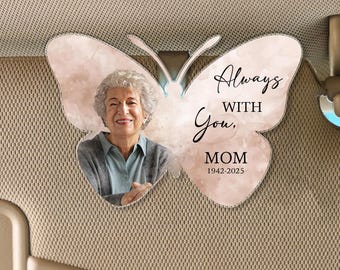 Personalized Memorial Photo Car Visor Clip, Gift Car Accessories, Memorial Keepsake Gift, Custom Memorial Sun Visor Picture Clip, Loss Gift