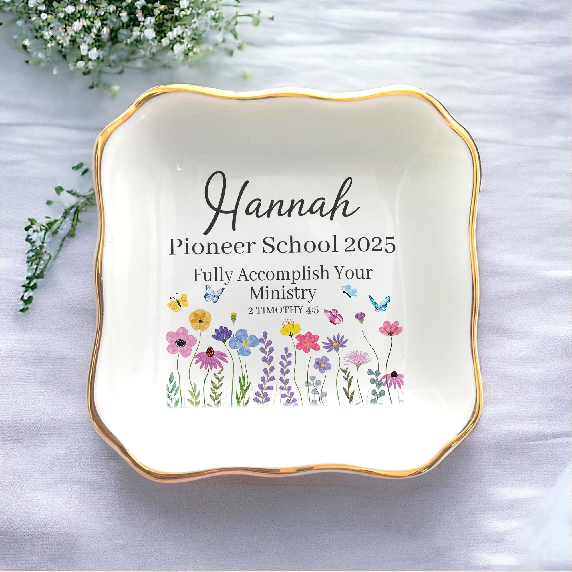 Personalized Pioneer School Jewelry Dish, JW Pioneer School 2025 Gift, Pioneer School Gift, JW Graduation Gifts, Pioneer School 2025 Gift