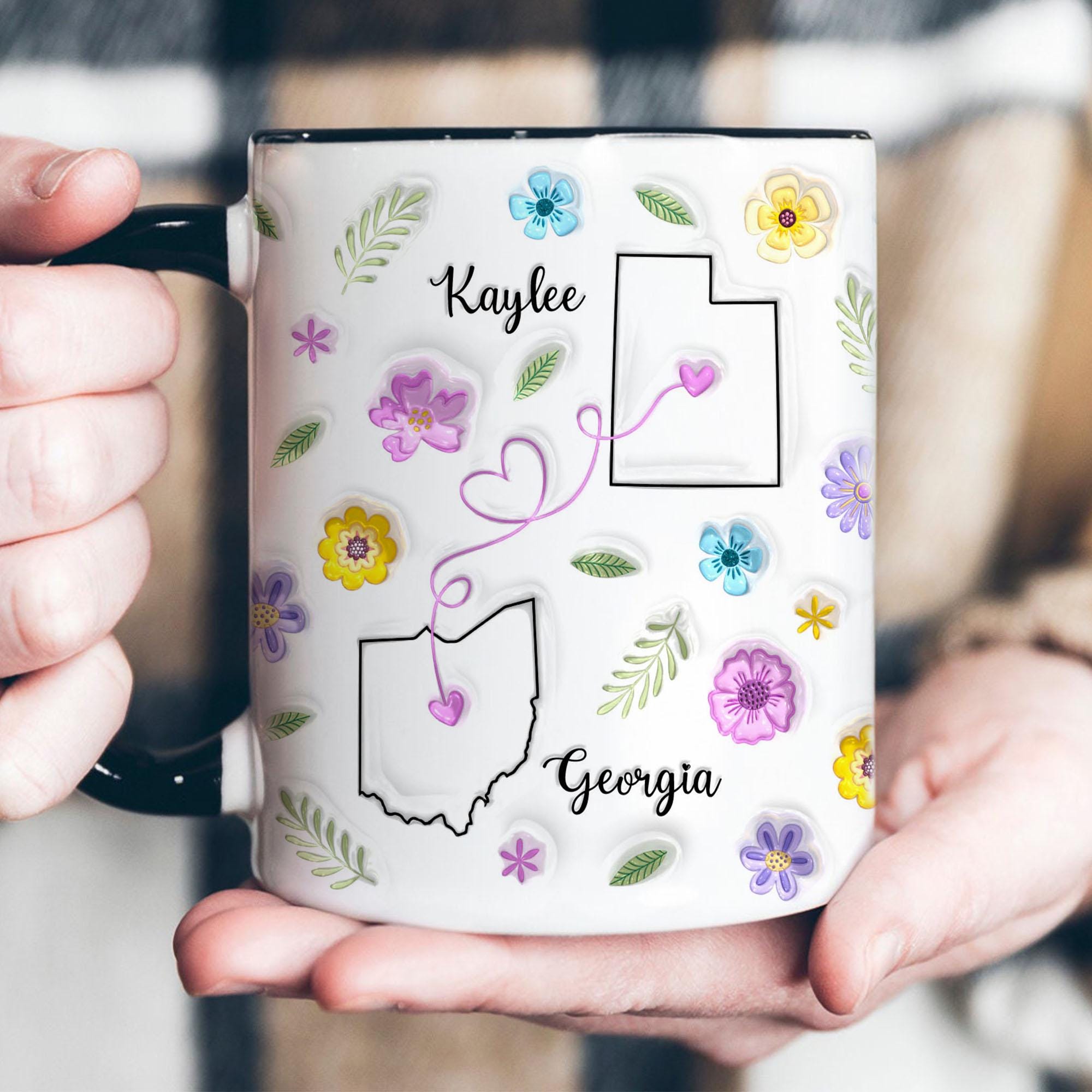 You Live Too Far From Me Funny Mug - Custom State To State Long Distance Gift For Mom Daughter Friends