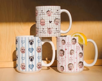 Personalized Baby Face Mug, Custom Baby Photo Coffee Mug, Funny Picture Cup for Mom Dad, Unique Family Gift, Photo Mug Keepsake