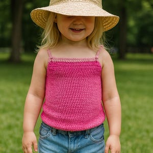 Toddler Crochet Tank Top PDF Pattern – Easy Summer Top for Girls, Beginner Friendly, Instant Download Baby Girl Halter Top Pattern