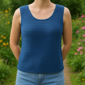 Crochet Tank Top Pattern PDF | Sleeveless Summer Top | Easy Beginner Crochet Shirt | Digital Download | DIY Women’s Vest Pattern