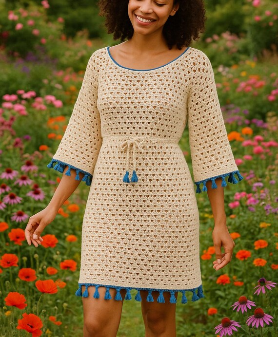 white christmas dresses Black Crochet Dress 