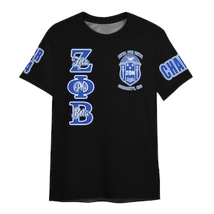 Camiseta personalizada de capítulo Zeta Phi Beta, camiseta negra personalizada Love Zeta Dove Z Phi B de 1920, camiseta de hermandad Zeta Phi Beta, ropa de Greek Life
