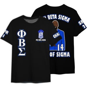 Phi Beta Sigma Custom Chapter Shirt, Personalized Black Shirt Phi Beta Sigma 1914 Fraternity Shirt, Greek Life Apparel Fraternity Gift
