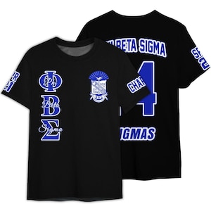 Phi Beta Sigma Custom Chapter Shirt, Personalized Black Royal Blue Shirt Phi Beta Sigma Fraternity Tshirt, Greek Life Fraternity Apparel