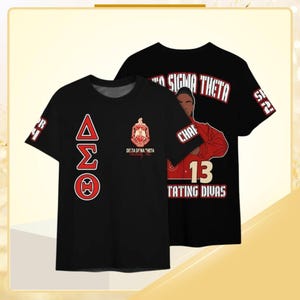 Delta Sigma Theta T-Shirt Custom Chapter, Personalized Black Delta Sigma Theta 1913 Sorority Shirt, Divine Nine Sorority Gift, Greek Apparel