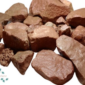 Reddish rocks, natural material for decorating centerpieces, hallways, flower pots, landscaping... 1500 grams raw.