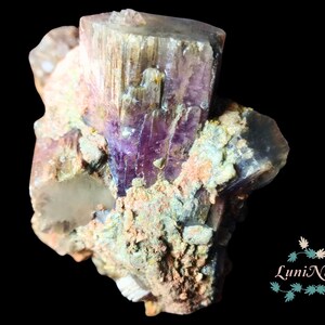 Purple aragonites on matrix, a beautiful, all-natural mineral sample of Spanish origin, ideal for decoration, collection, and spiritual use.