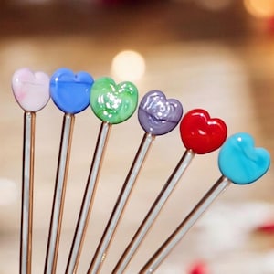 Hearth Glass Swizzle Glass | Handmade Artisan Drink Stirrers | Reusable, Eco Friendly, Zerowaste | Valentine&#39;s Day | Choose Your Favorite